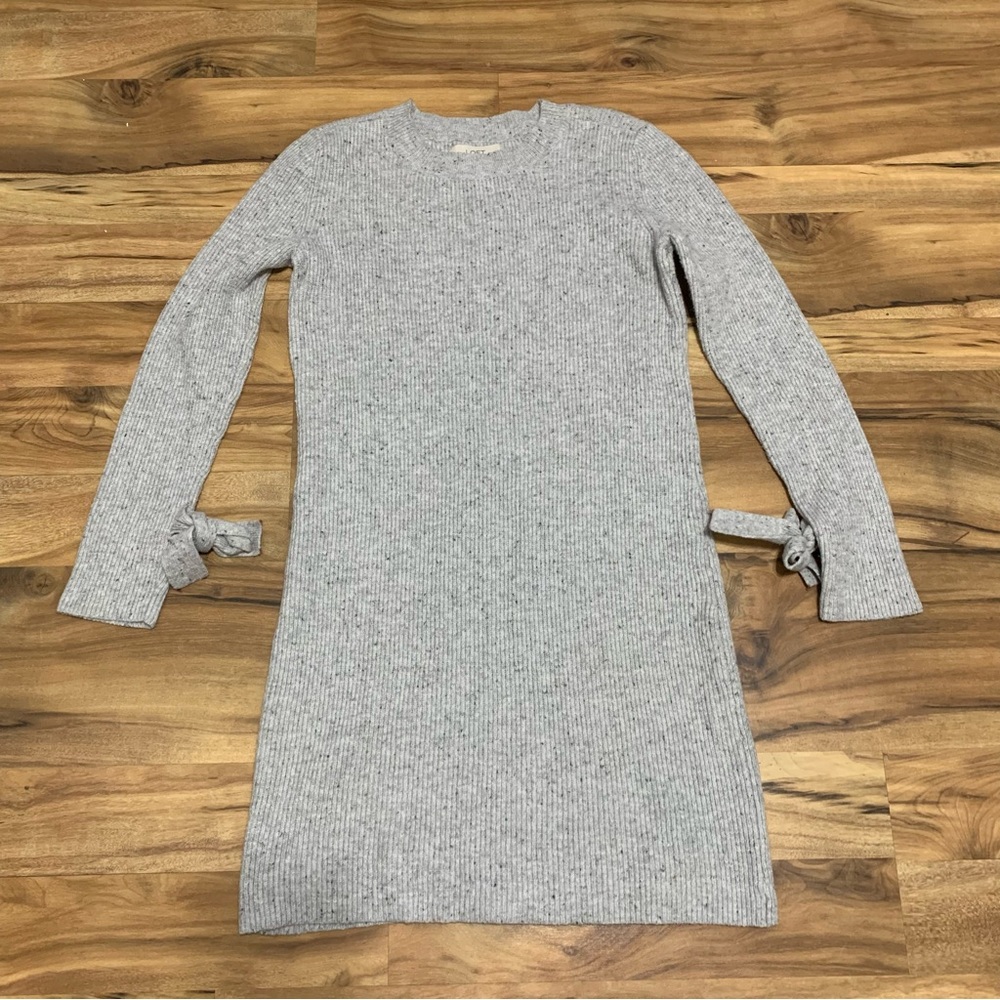 LOFT Gray Sweater Midi Dress